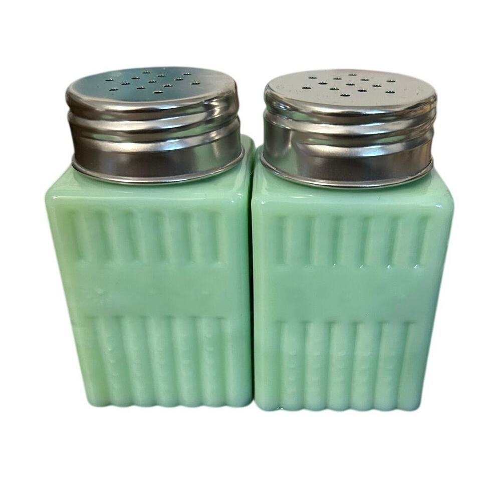 Jadeite Salt and Pepper Shakers 2 oz New Condition
